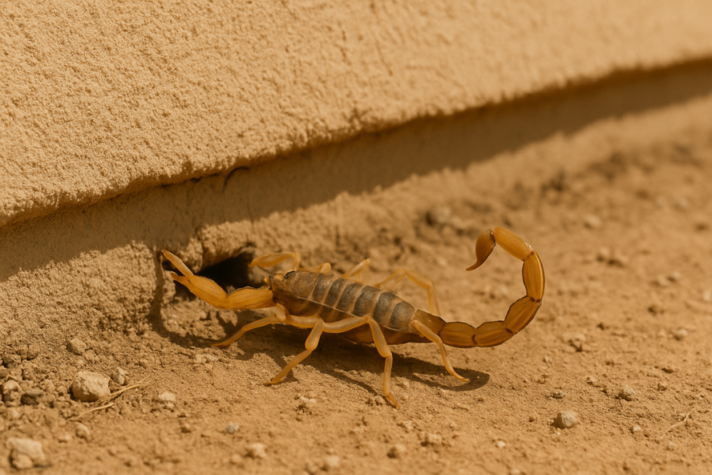 Where Are the Sneakiest Scorpion Entry Points in Tucson Homes? Image of scorpion entering a home