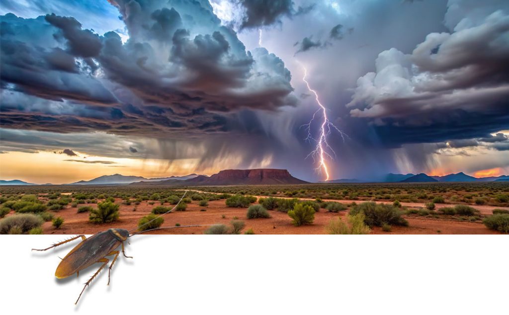 Are bugs worse in Tucson after it rains? Image of bugs in the desert rain